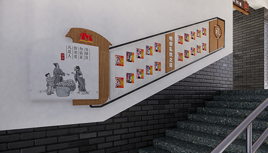 山西校园楼梯文化墙设计